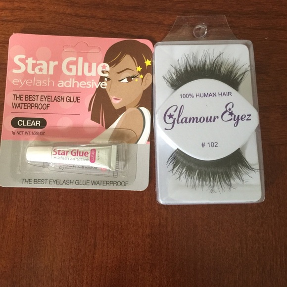 100% Human Hair Eyelash and Glue Combo.