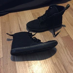 Authentic Dr Martens Black Canvas Shoreditch