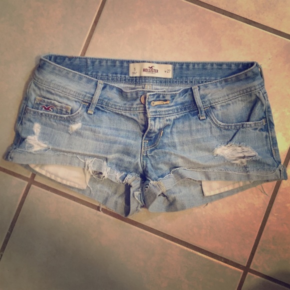Distressed Hollister shorts