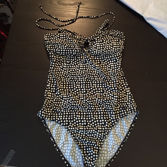 American Eagle Outfitters Other - Navy and white polka dot swimsuit