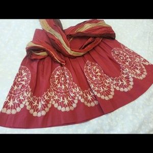 OMG DBL HP!  Adorable drop waist embroidered skirt