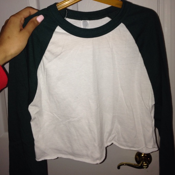 American apparel cropped 3/4 raglan