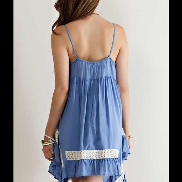 🆕 Simply gorgeous Bohemia Chambray Blue Slipdress - Picture 2 of 4