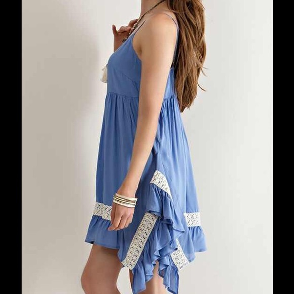 🆕 Simply gorgeous Bohemia Chambray Blue Slipdress - Picture 3 of 4