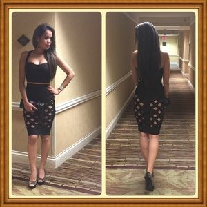 ❌SOLD❌Sexy clubbing high waist skirt/ crop top szS