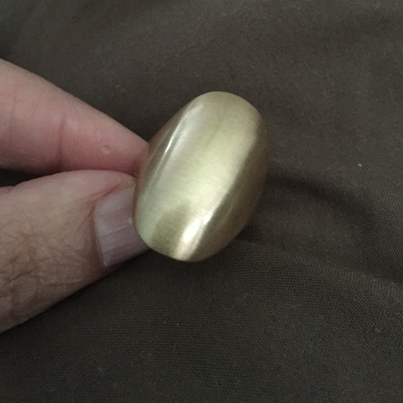 Brushed gold tone ring