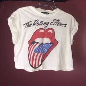 Rolling stone cropped shirt!