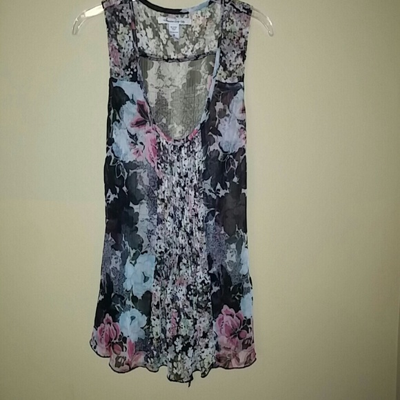 Sheer floral blouse American Rag