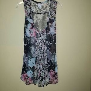 Sheer floral blouse American Rag