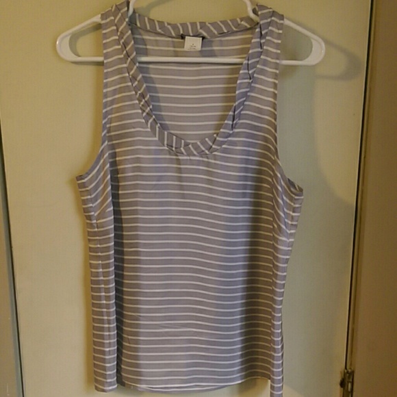 Silky striped J.Crew sleeveless blouse