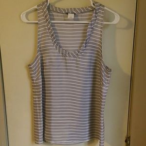Silky striped J.Crew sleeveless blouse
