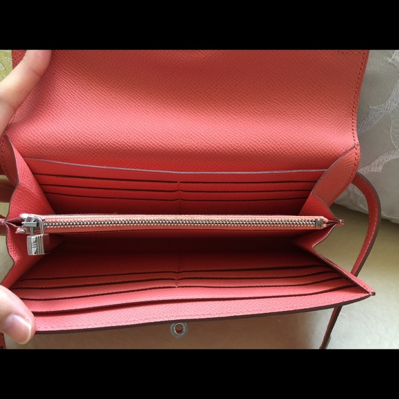 ❌SOLD❌100% Authentic Hermes Kelly Wallet Crevette - Picture 2 of 4