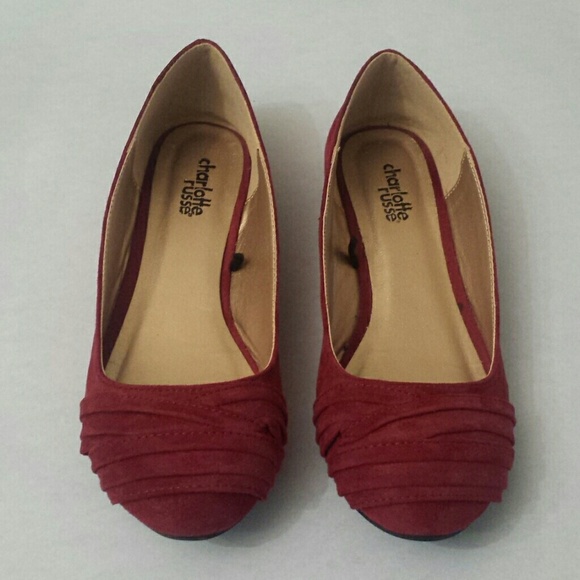 Burgundy ballet flats