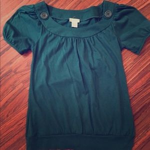 Turquoise short sleeve shirt