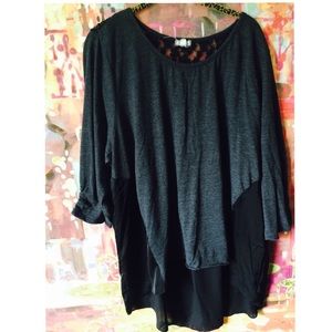 WOMEN  HIGH low shirt with lace detail