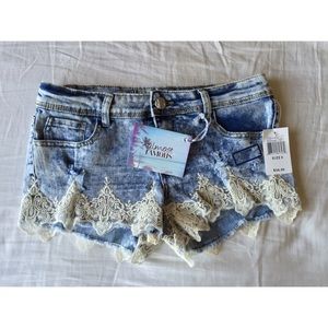 Coachella style lace shorts