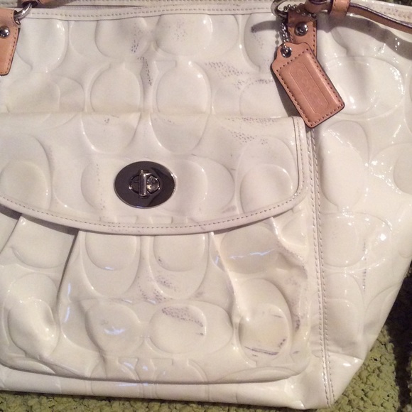 Coach White Patent XL Tote & Wallet Set - Picture 2 of 4