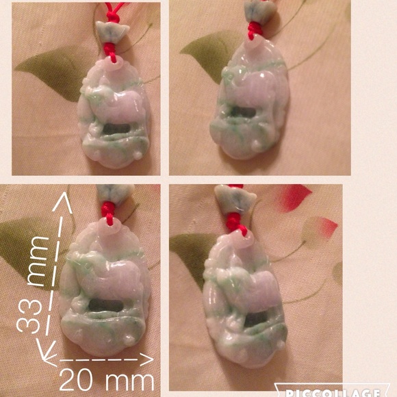 The lucky zodiac animal pig necklace is real Jade.
