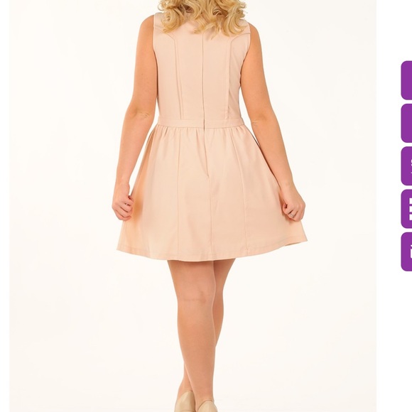 Sleeveless cream dress - Picture 2 of 4