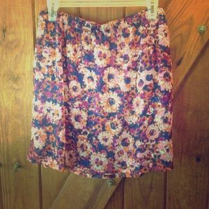 🌷Floral cinched skirt