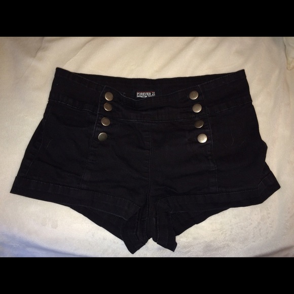 Black High-Waisted Shorts