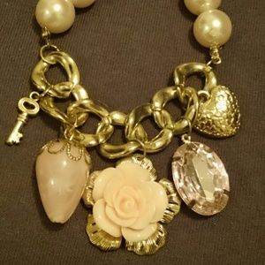 Pearl and Charm Bracelet