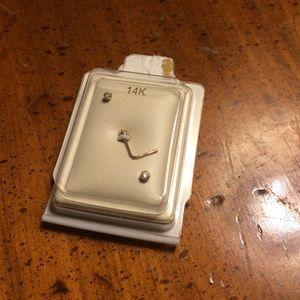 14 karat gold nose rings