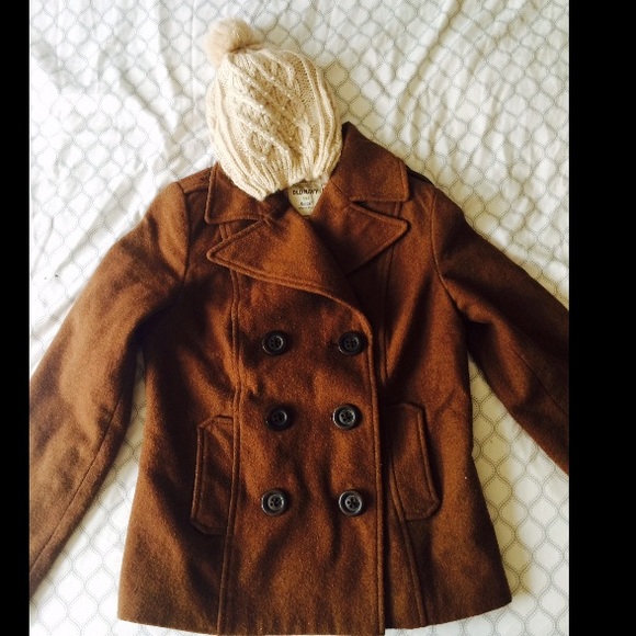 Brown peacoat