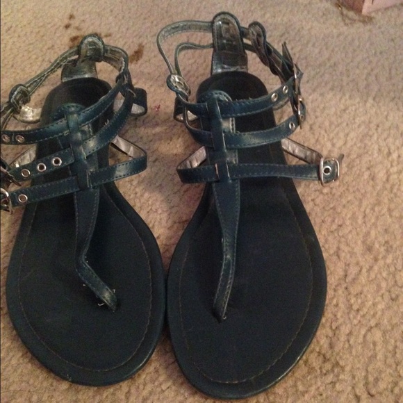Navy blue sandals