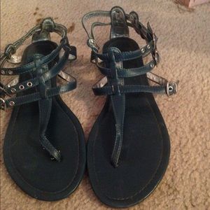 Navy blue sandals