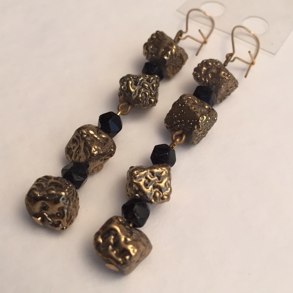 Golden Nugget Drop Earrings