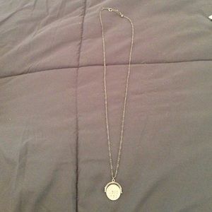 long silver "I love you" necklace