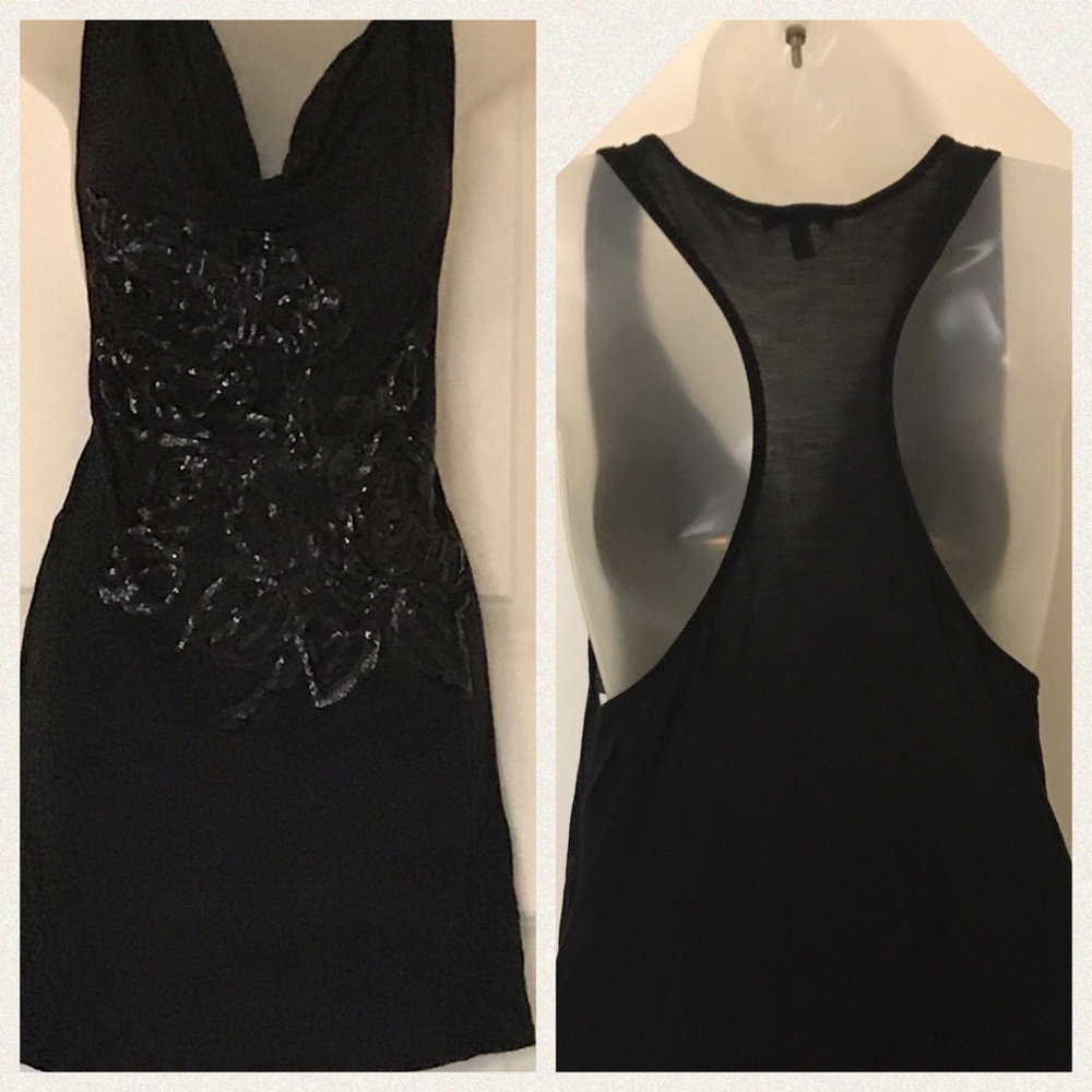 EXPRESS Stretchy Sequined black Dress