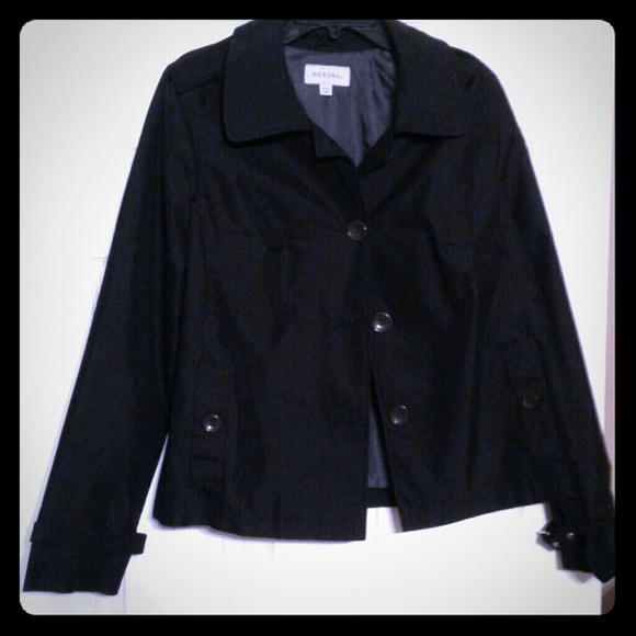 black short trench