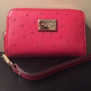 Michael Kors red wristlet
