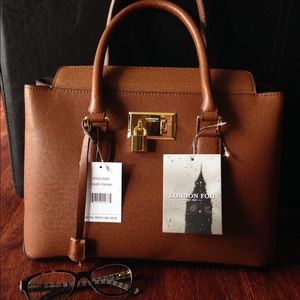 Brand new cognac colored London Fog Purse