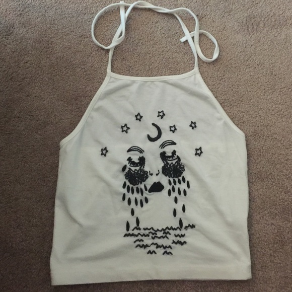 Limited edition stars and moon brandy halter top