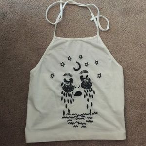 Limited edition stars and moon brandy halter top