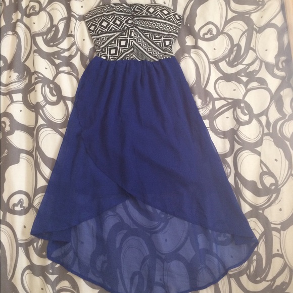 Blue High Low Dress