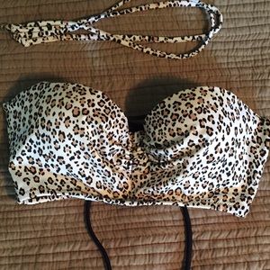 VS Cheetah Strapless Swim Top