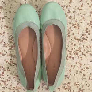 Banana Republic teal comfortable chic ballet flats