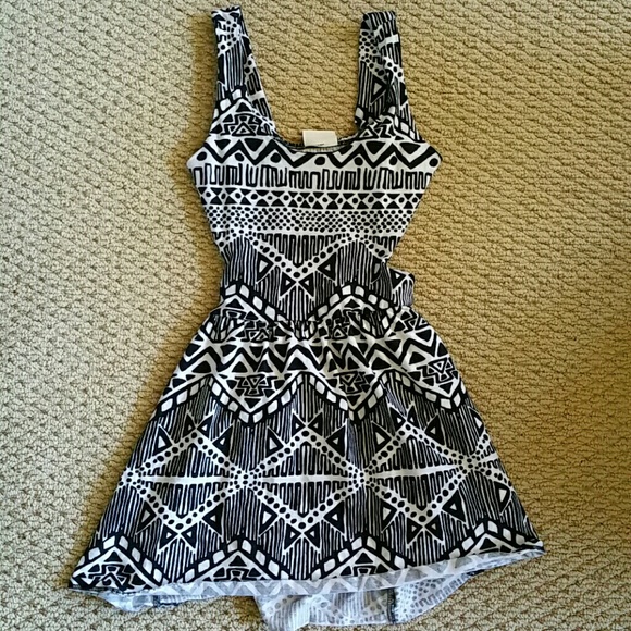 Printed fit and flare dress