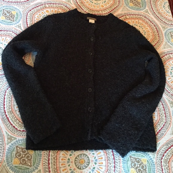 Gorgeous deep gray J.Crew sweater cardigan Perfect
