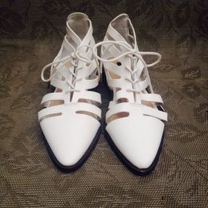 White Cut-Out Oxford
