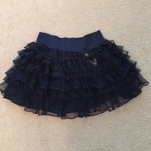 Navy Ruffle Abercrombie Skirt