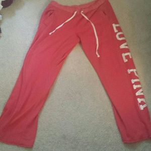 Love pink sweat pants