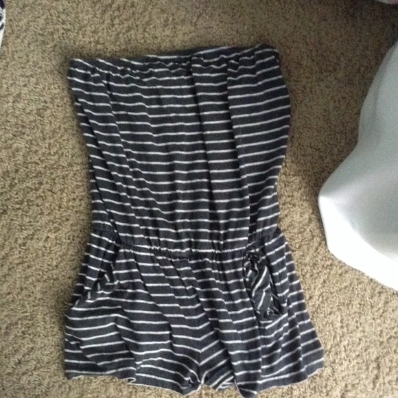 Striped Cotton Romper