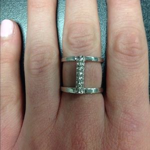Silver bar ring