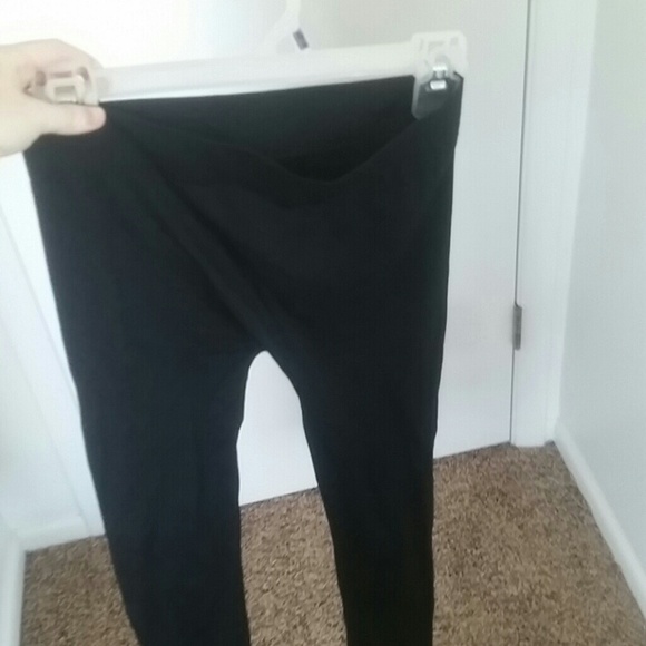 Red Paint Black Leggings