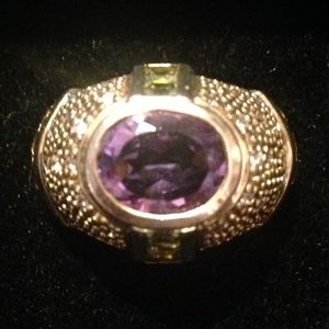 Diamond and gemstone encrusted cocktail ring
